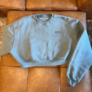 SET ACTIVE Cropped Blue Sweatshirt